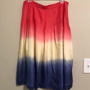 WD NY Skirt Ombré Silk SZ 12 EUC